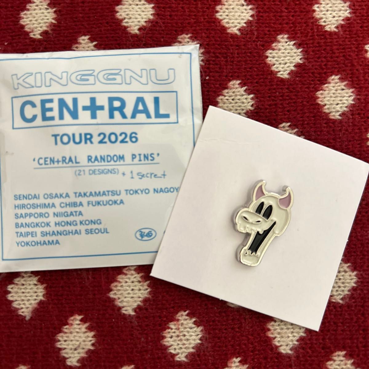 King Gnu CEN+RAL 2026 ピンズ ピンバッチ キングヌー 07 DEAD GNU 即