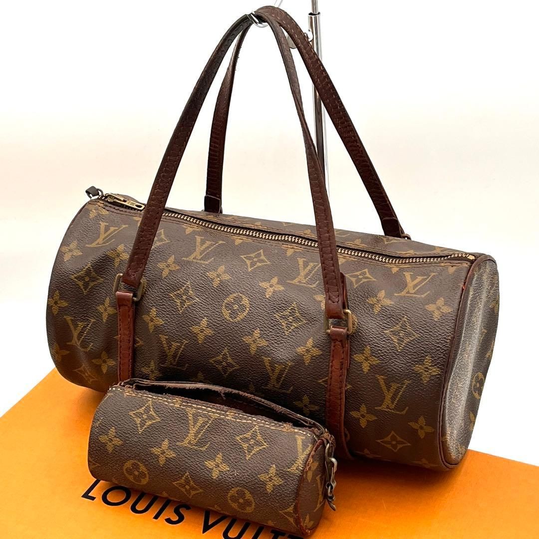 ルイヴィトン パピヨン 親子 ポーチ ハンドバッグ モノグラム ボストン