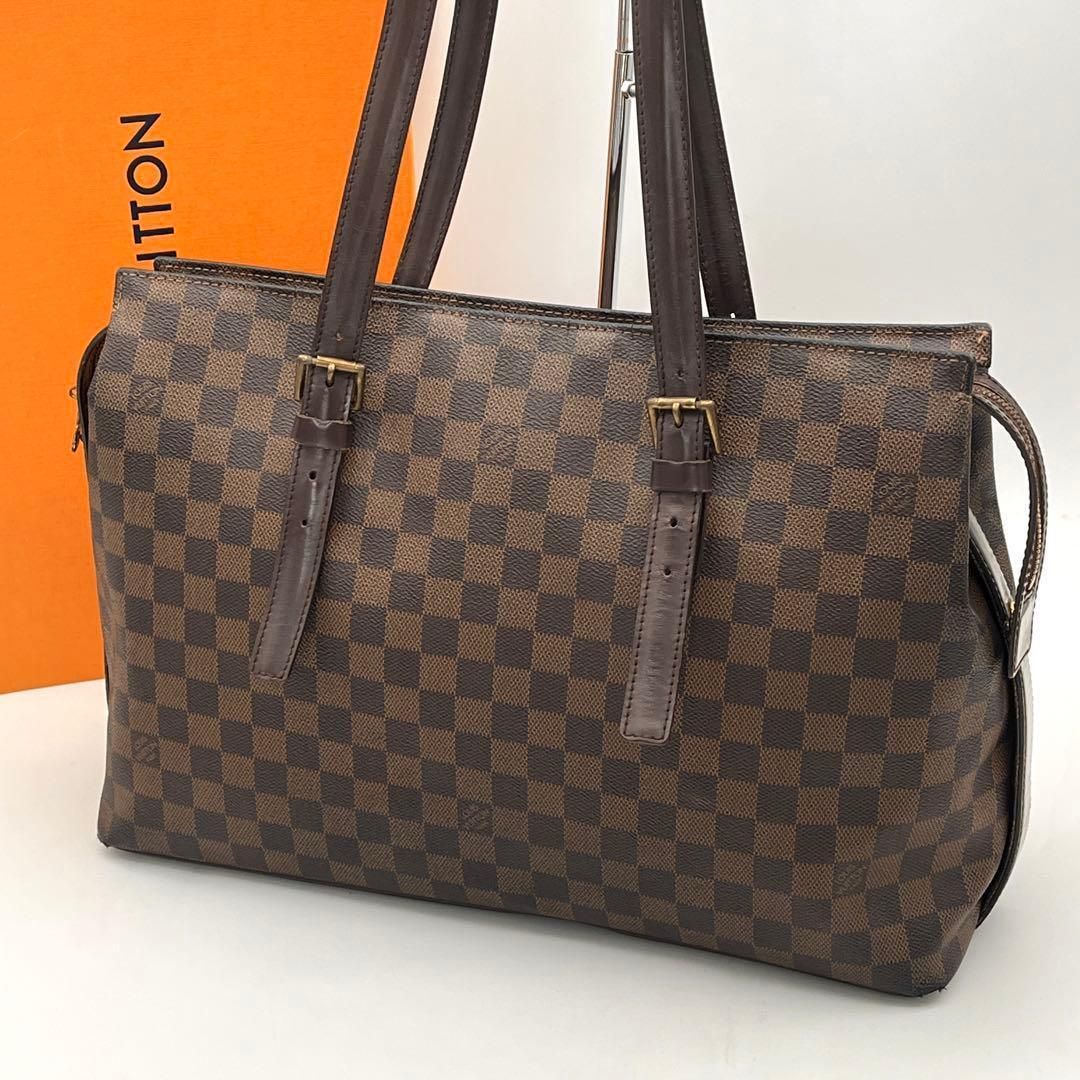 ルイヴィトン チェルシー ショルダーバッグ ダミエ エべヌ トート