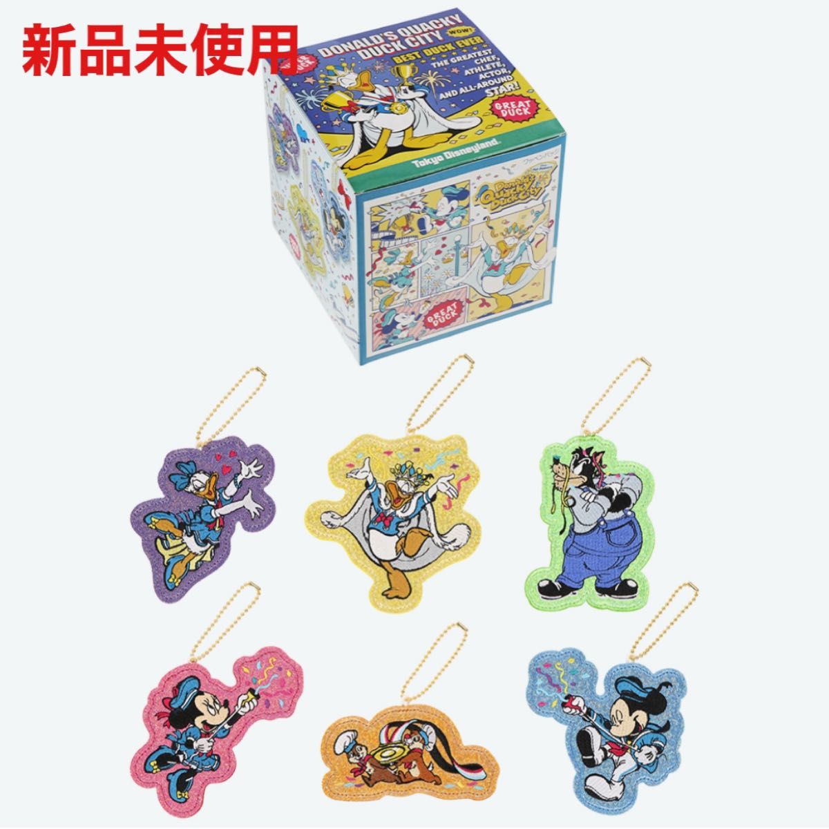 未使用】ディズニー ドナルド ワッペンバッジ キーホルダー 全種類