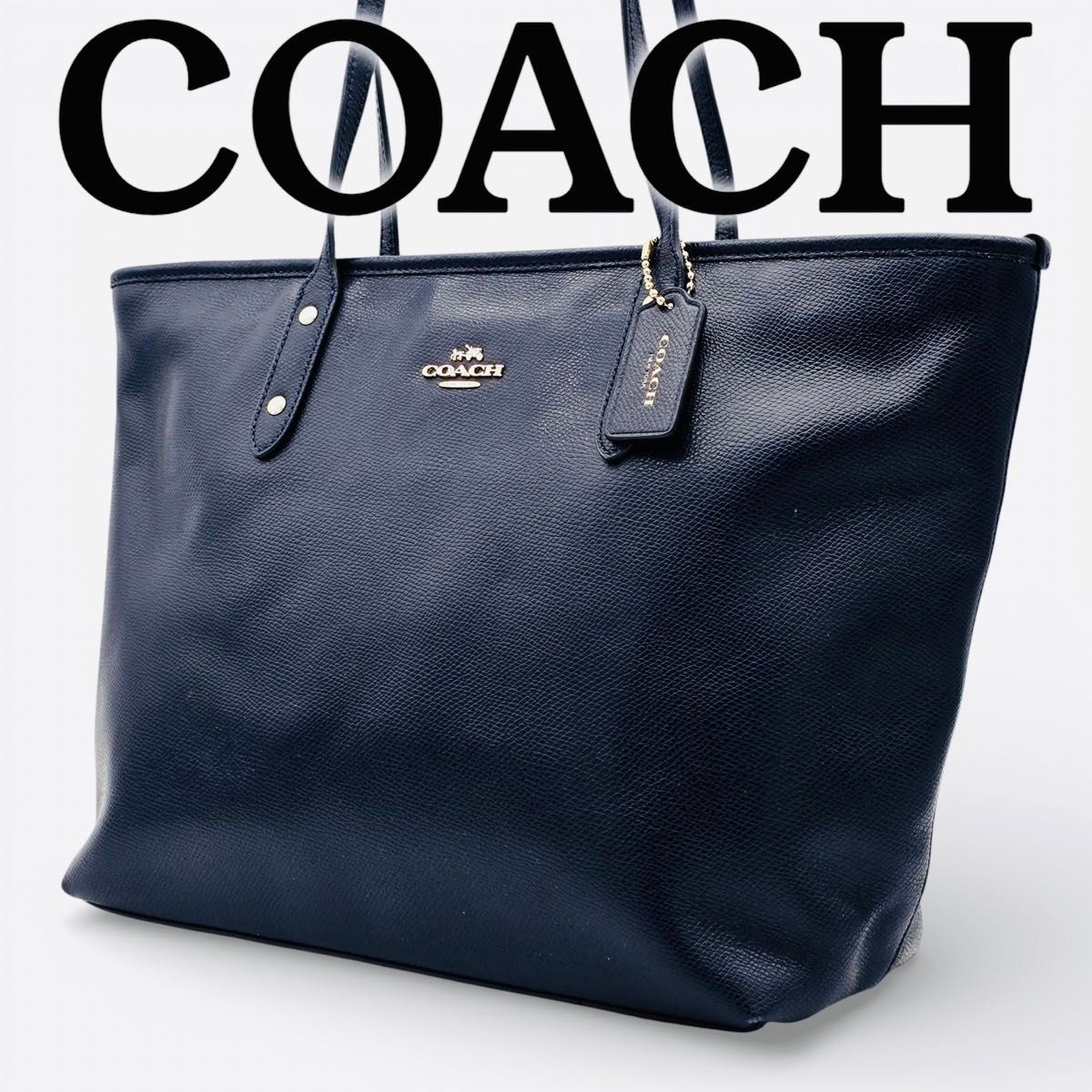 COACH コーチ トートバッグ レザー ネイビー F36875｜Yahoo!フリマ（旧