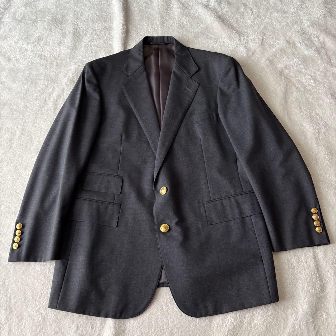 ポロラルフローレン スーツ グレー 2XL 金ボタン セットアップ 日本製