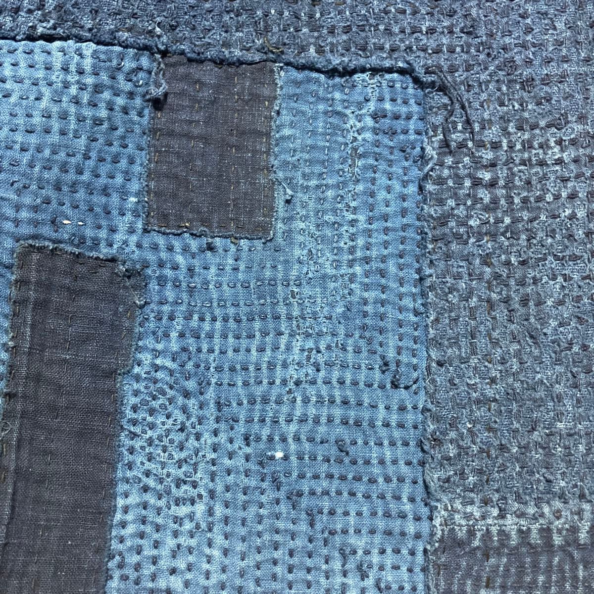 庄内刺し子 半纏野良着 藍染 庄内全刺し子藍染野良着(鶴岡) | 昔古布