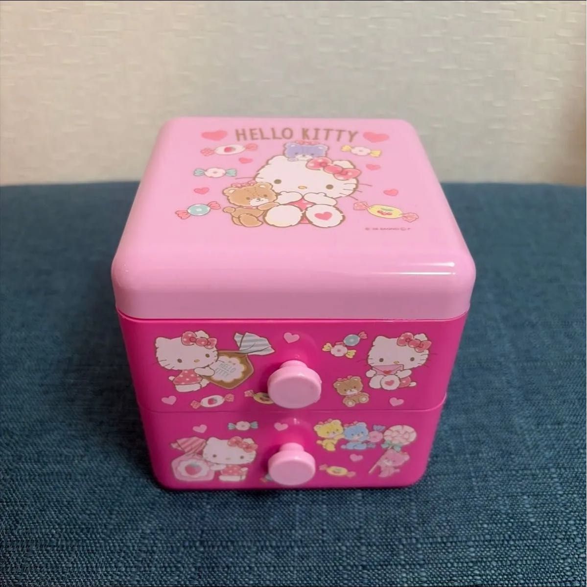 ハローキティ 小物入れ 収納ケース ピンク 2段引き出し サンリオ