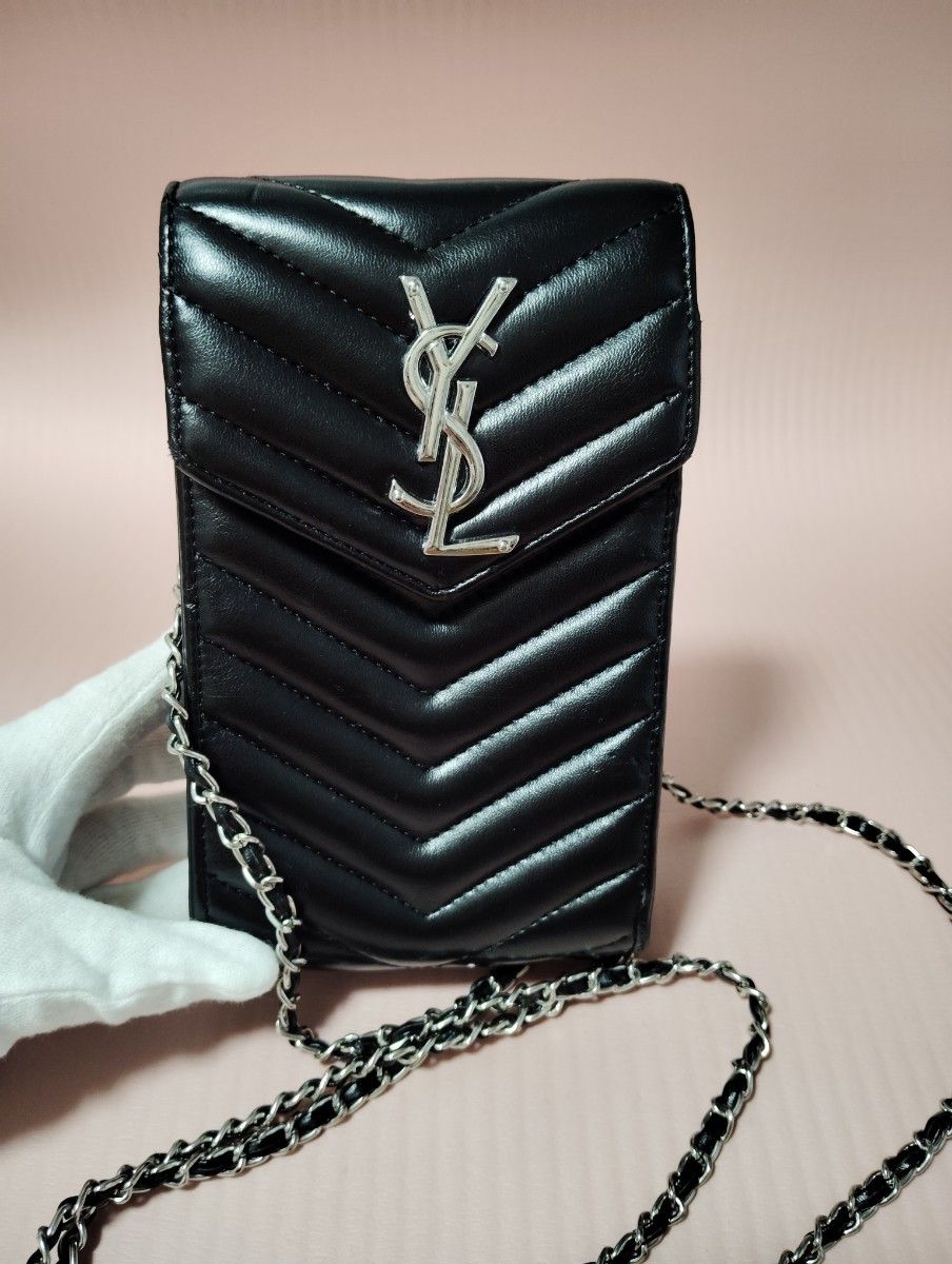 YSL ブラック ショルダーバッグ キルティング 並行輸入品｜Yahoo