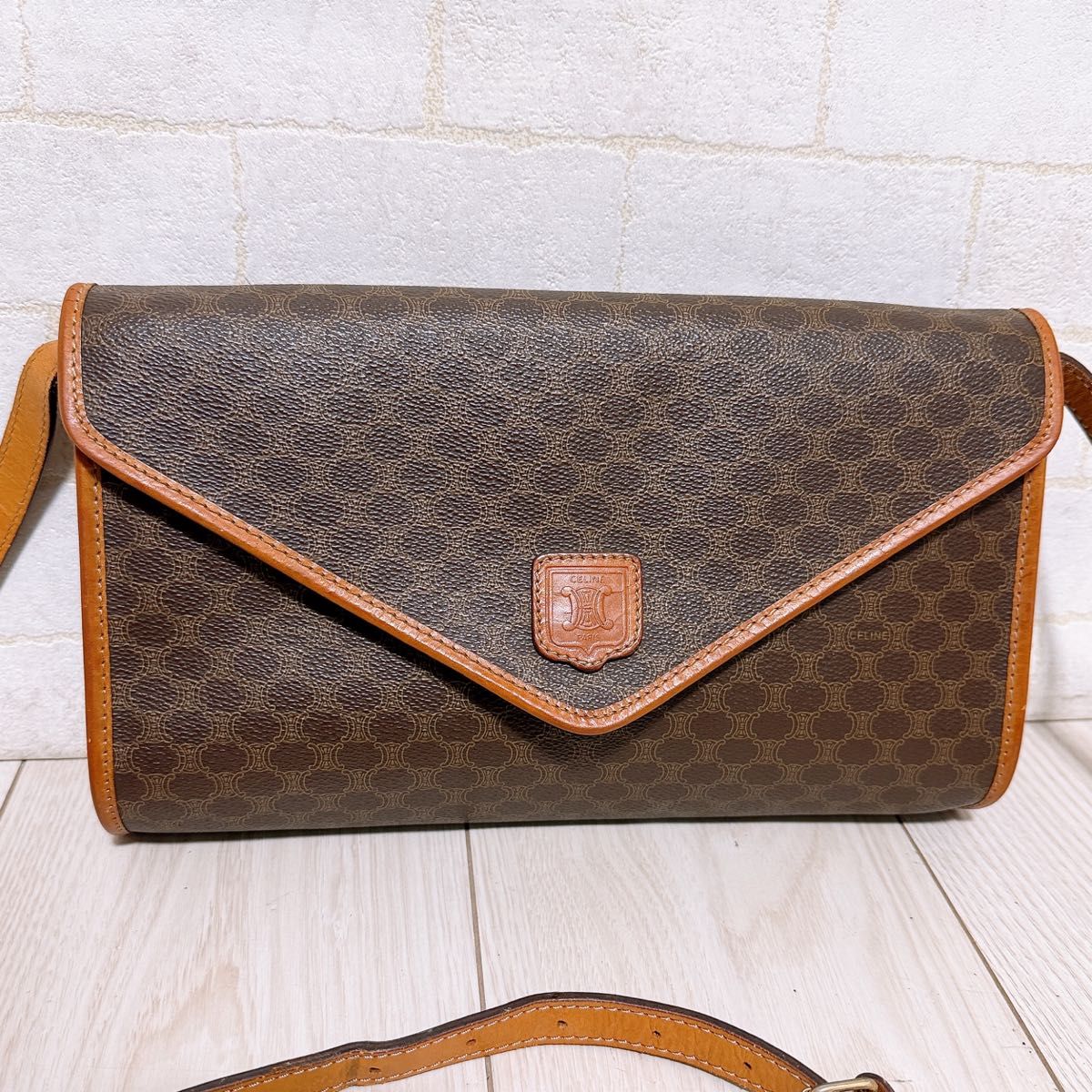 美品』CELINE(セリーヌ)ショルダーバッグ PVC マカダム柄｜Yahoo