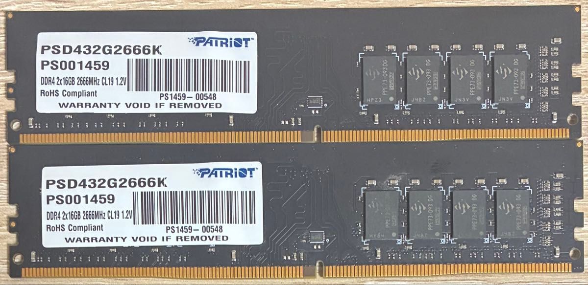 DDR4-2666 32GB(16GB×2枚) Patriot｜Yahoo!フリマ（旧PayPayフリマ）