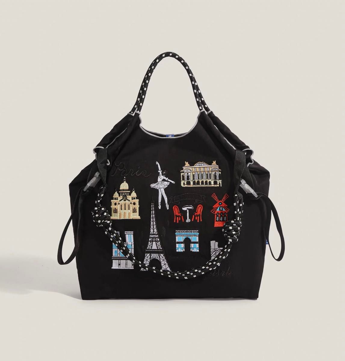 希少】刺繍 エコバッグ Ball＆Chain パリデザイン Chacott ボール