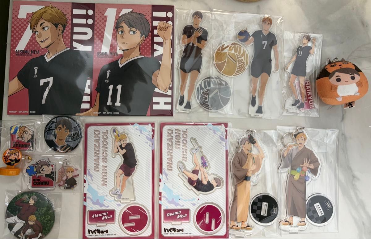 宮侑 宮治 ハイキュー 缶バッジ アクスタ ぬいぐるみ｜Yahoo!フリマ