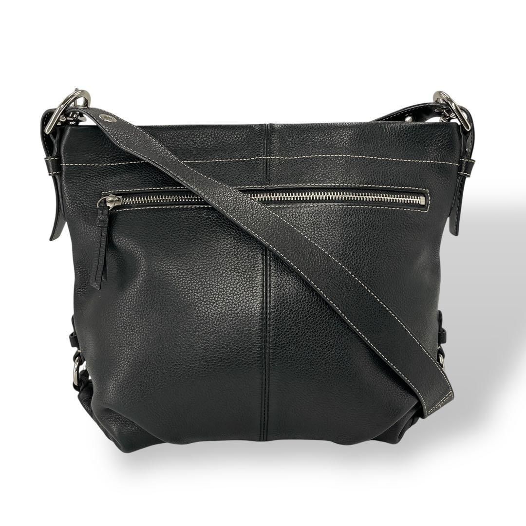 COACH コーチ ショルダーバッグ カメラバッグ ブラック レザー y2k