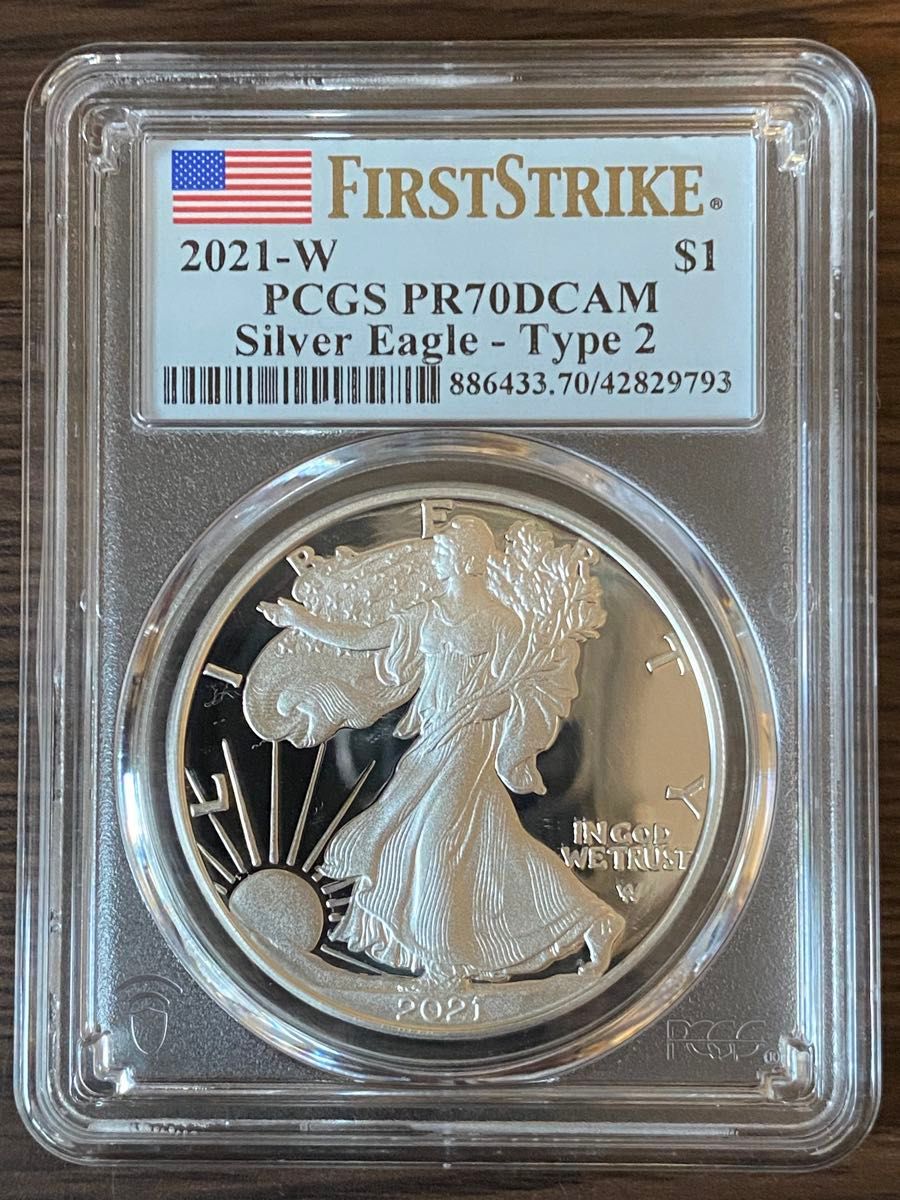 2021-W アメリカ イーグル銀貨 PCGS PR70DCAM First Strike｜Yahoo