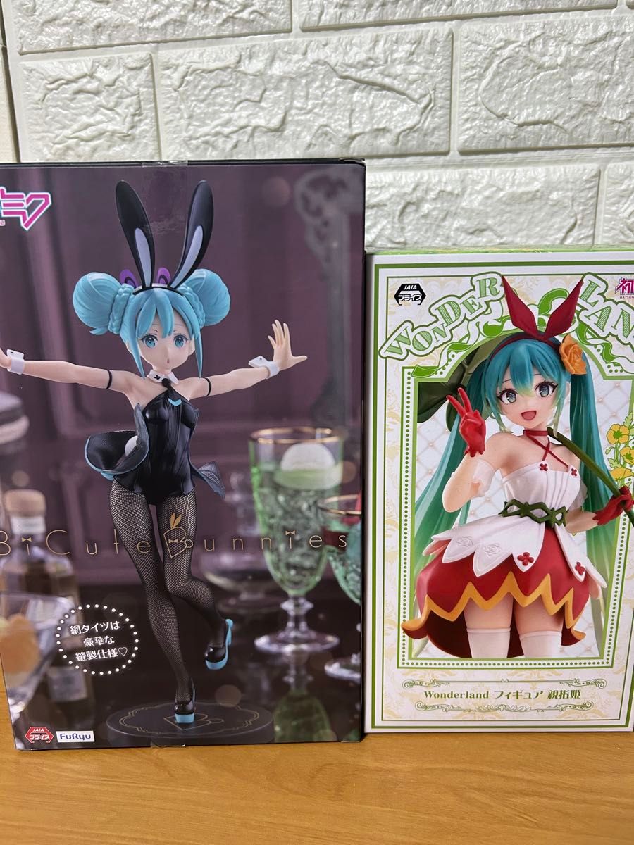 初音ミク フィギュア 18個 AMP+ 親指姫 バニー 他 ふるいちオンライン