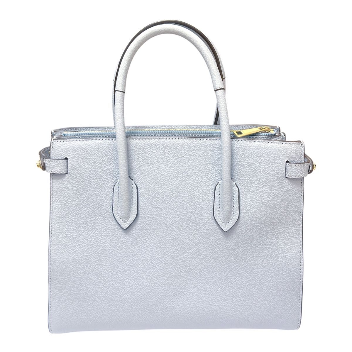 極美品】FURLA フルラ ショルダーバッグ PIN 2way ライトブルー レザー