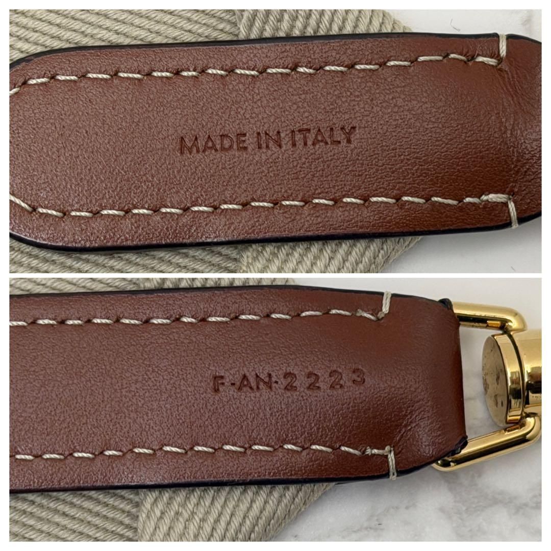 極美品 セリーヌ CELINE ジャカード ロングストラップ ベージュ｜Yahoo