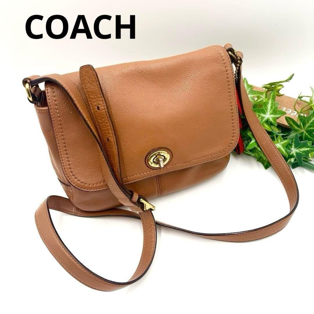 コーチ ショルダーバッグ F23663 ターンロック レザー 斜め掛け