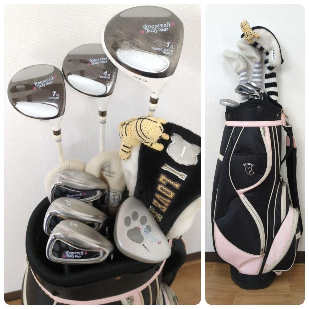 初心者の方オススメ ルーズベルトテディベア レディースゴルフセット