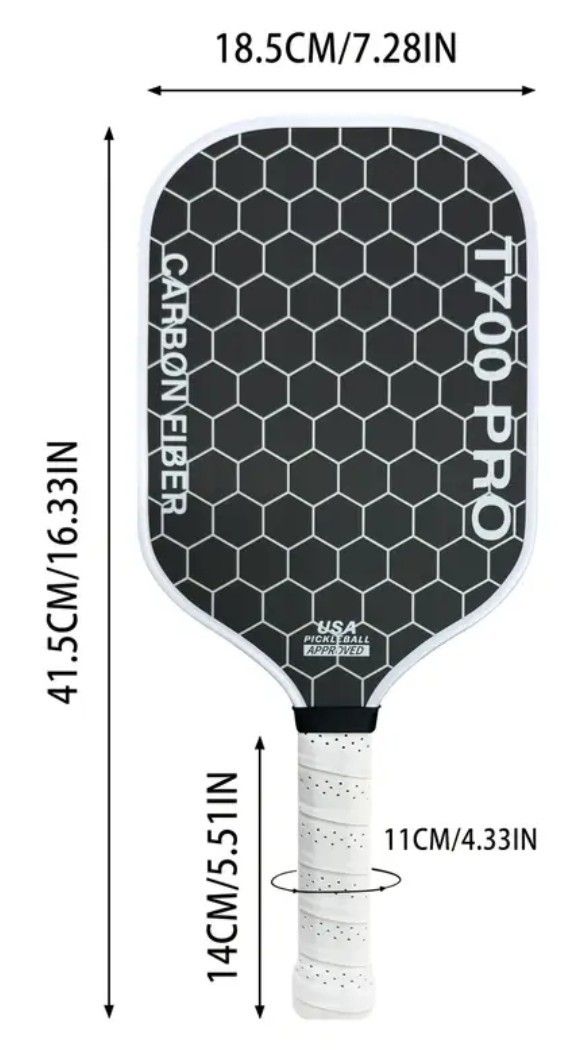 新品未使用 ピックルボールパドル 軽量USAPA認定 T700カーボン