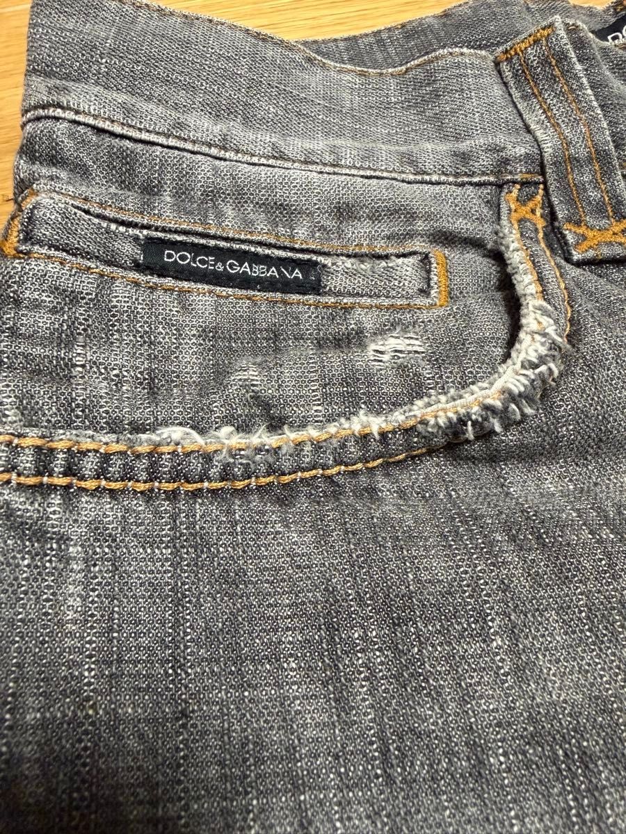 DOLCE&GABBANA ダメージ加工デニムパンツ ジーンズ ドルチェアンド