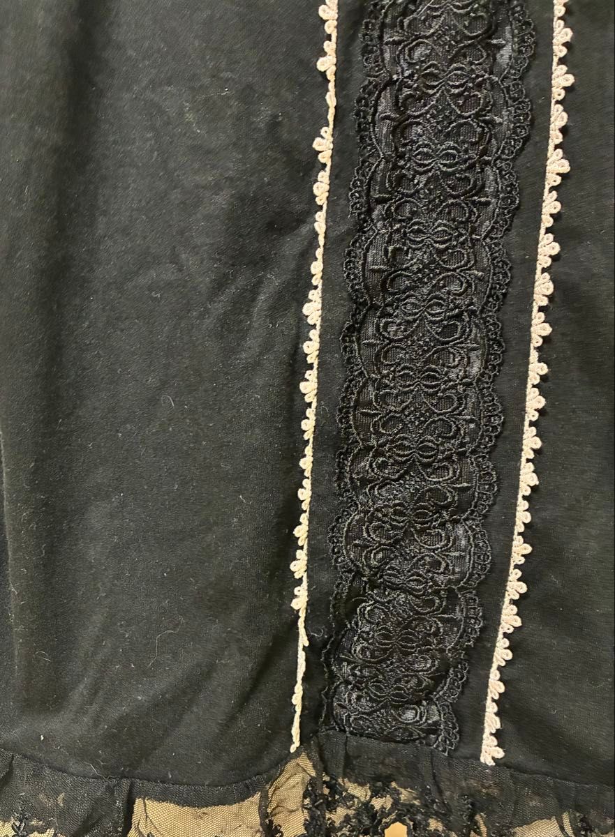 axes femme アクシーズファム レーストップス キャミソール 黒 フリル