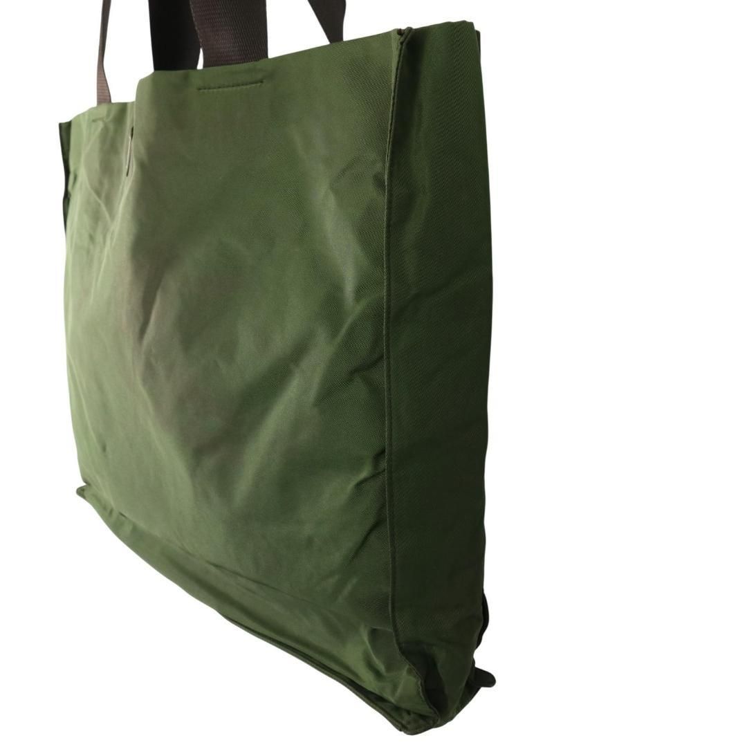 人気】PRADA プラダ テスートナイロン トートバッグ 緑 大容量 三角