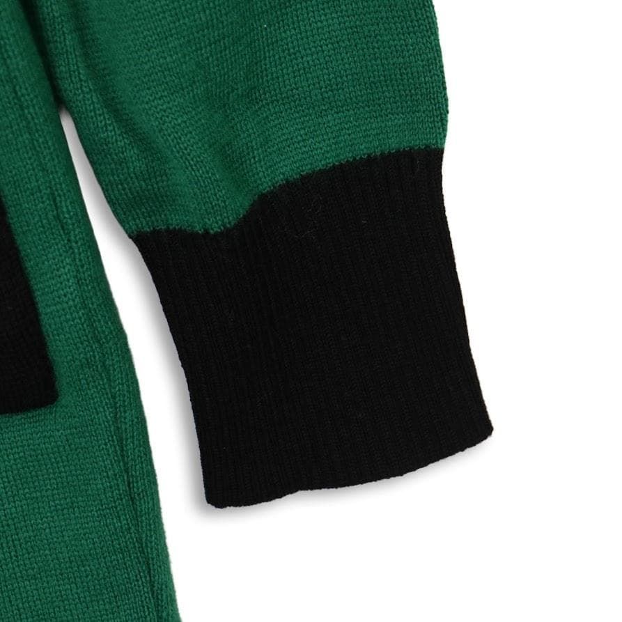 Givenchy Life ジバンシー ニットワンピース 9 緑 金ボタン ダブル