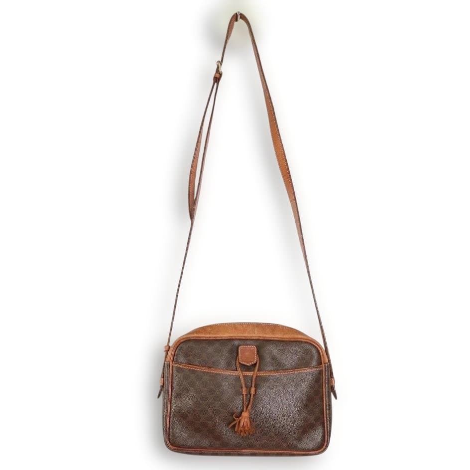 CELINE セリーヌ マカダム柄 トリオンフ タッセル ヴィンテージ