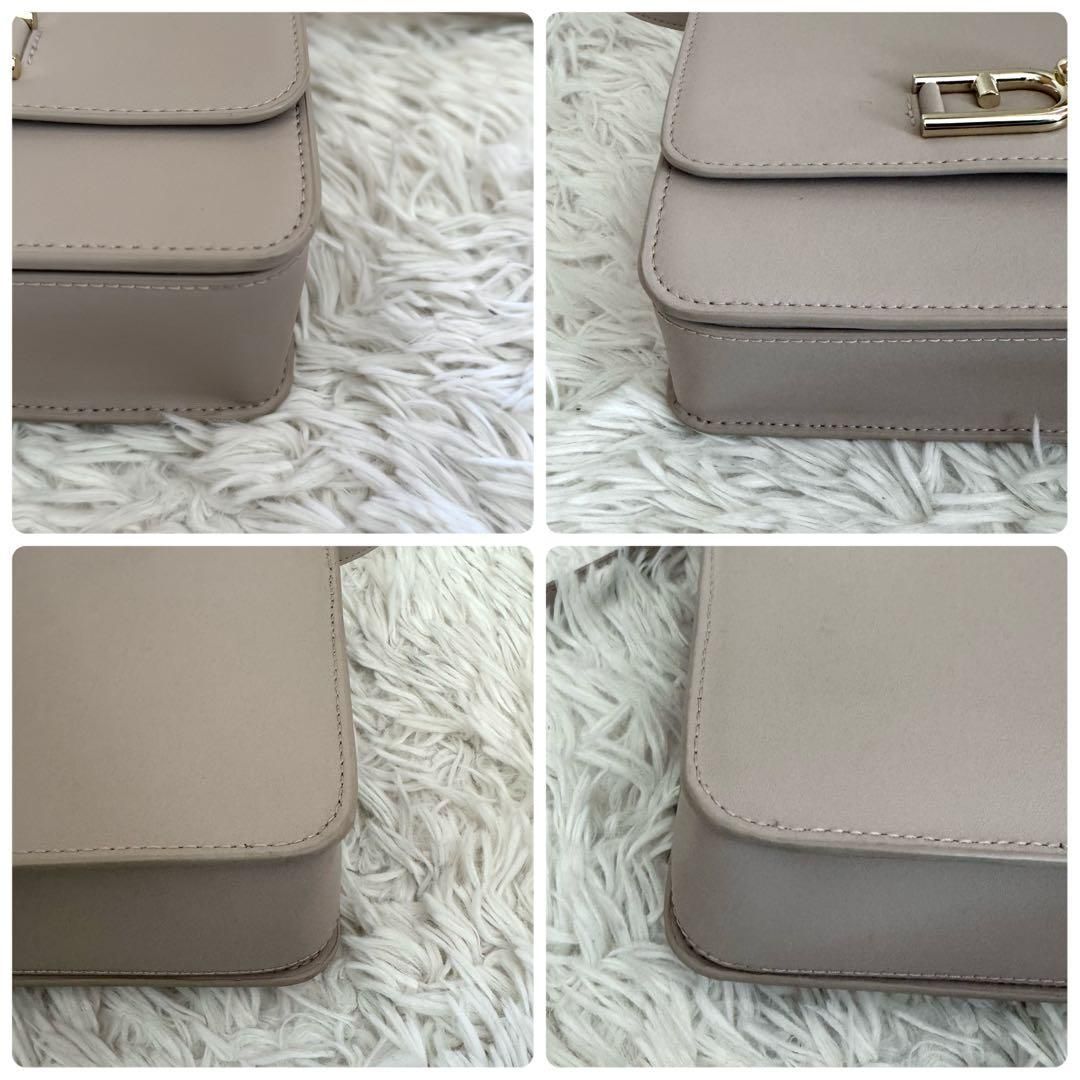 極美品フルラ 現行 METI ショルダーバッグ アーチロゴ レザー 袋付