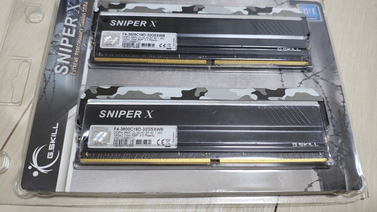 G SKILL SNIPER X DDR4-3600 32GB (16GBx2) F4-3600C19D-32GSXWB