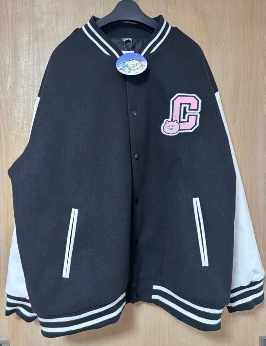 新品】ちいかわ スタジャン 匿名配送 サガラ刺繍 ピンク メンズ M