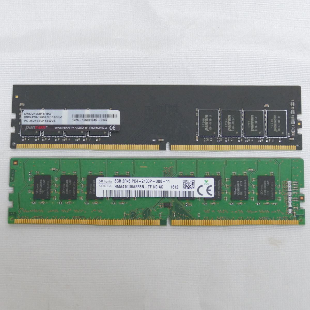 8GB×2 合計16GB DDR4 PC4-2133 デスクトップ用メモリー 管理番号M