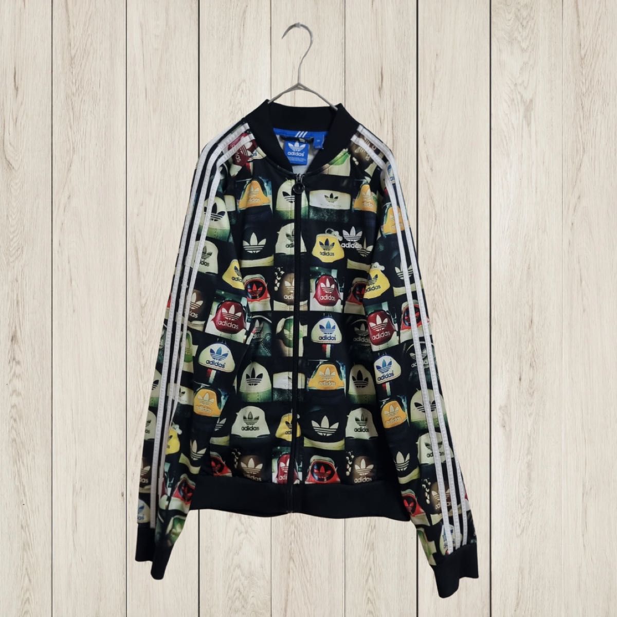 adidas アディダス 刺繍 総柄 トラックジャケット ジャージ XL｜Yahoo