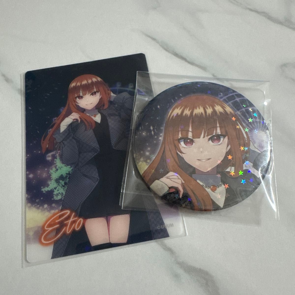 カラフルピーチ えとさん 東武動物公園 前期クリアカード 缶バッジ