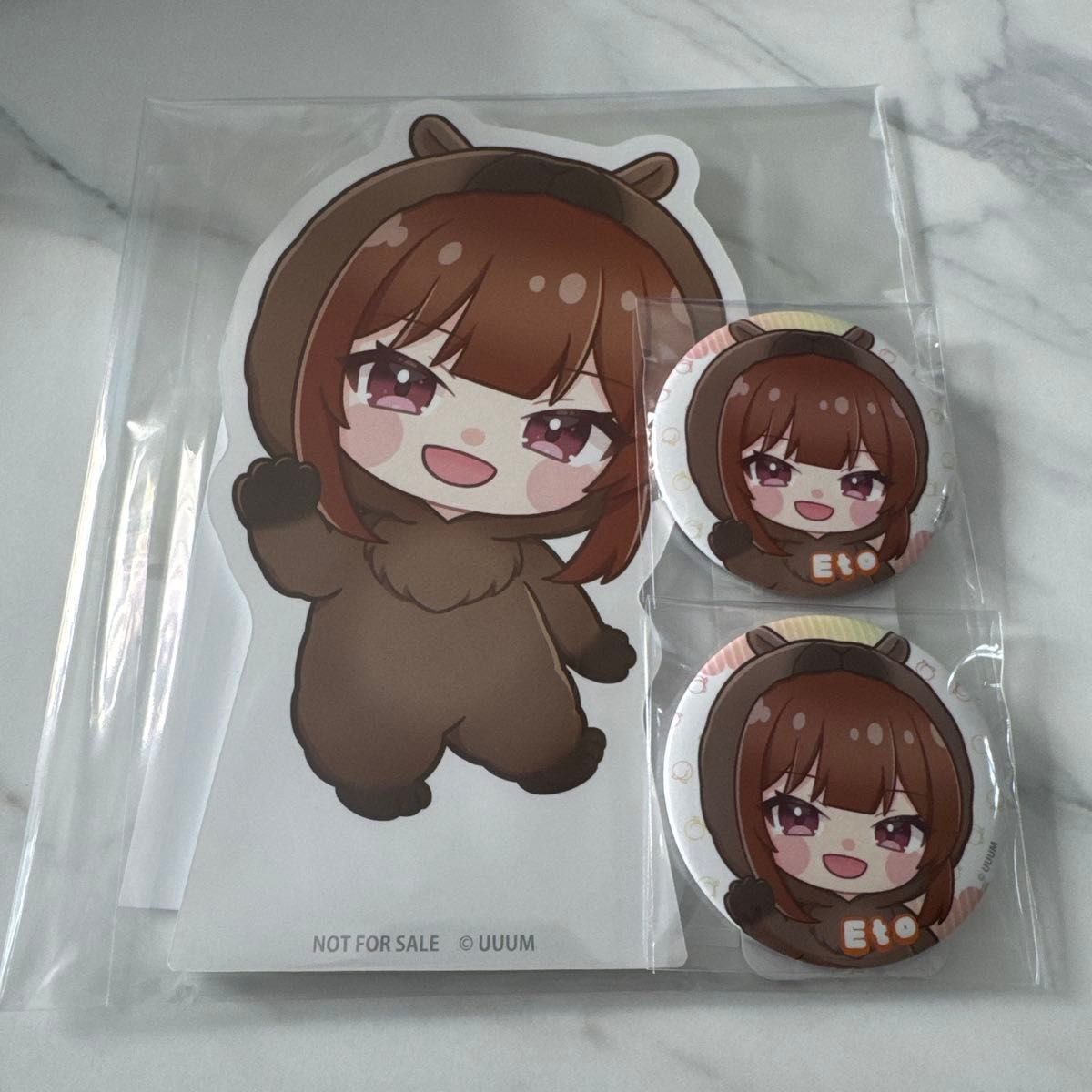 カラフルピーチ えとさん 東武動物公園 クリア賞 缶バッジ セット