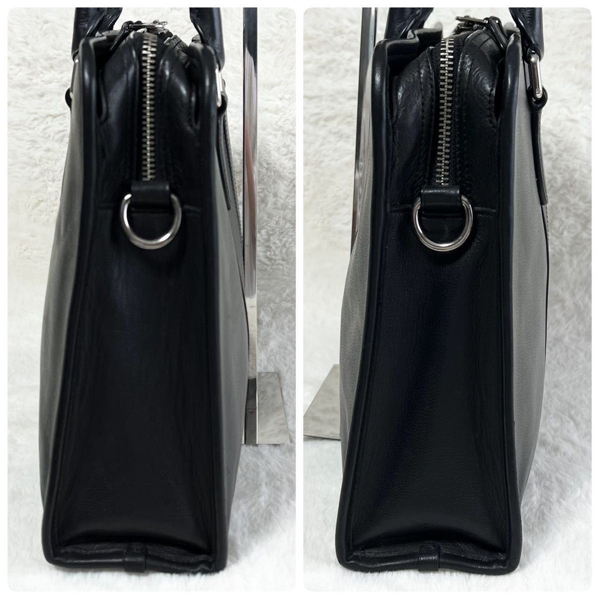 COACH レガシー オールレザー 2WAY大型 ビジネスバッグ A4 ブラック