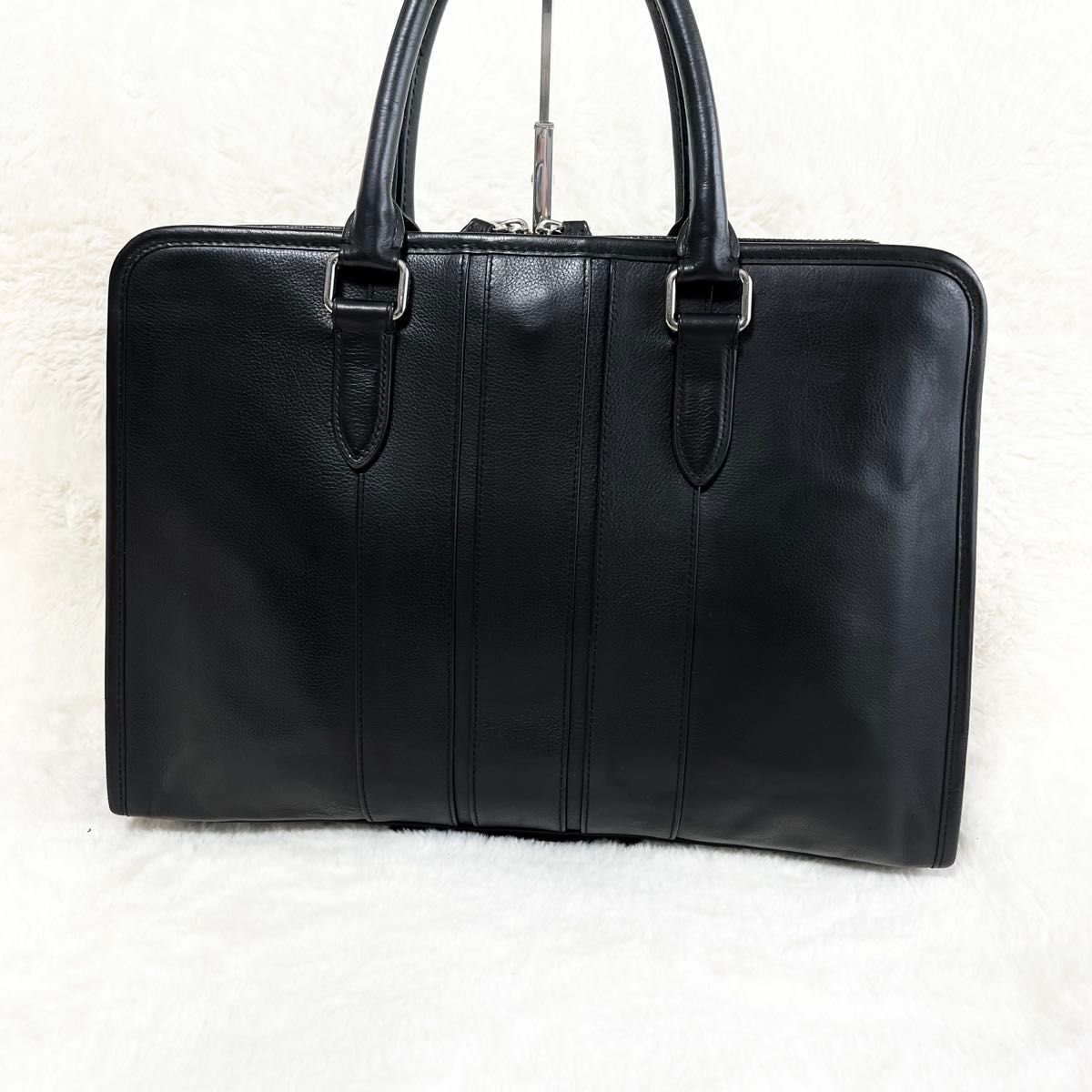 COACH レガシー オールレザー 2WAY大型 ビジネスバッグ A4 ブラック