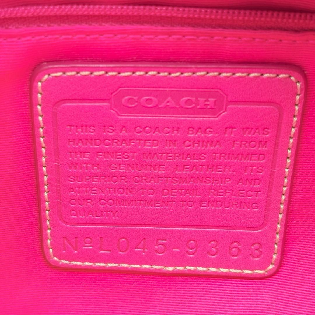 希少Vintage Coach Shoulder Bag Pink Y2K コーチ ワンショルダー