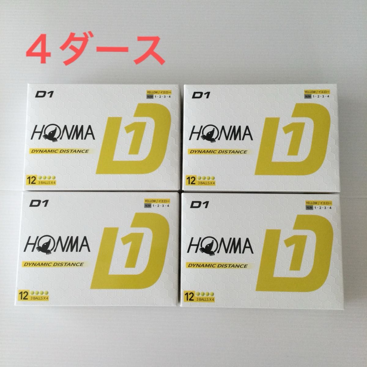 最新モデル 本間ゴルフ ホンマ HONMA D1 4ダース イエロー｜Yahoo