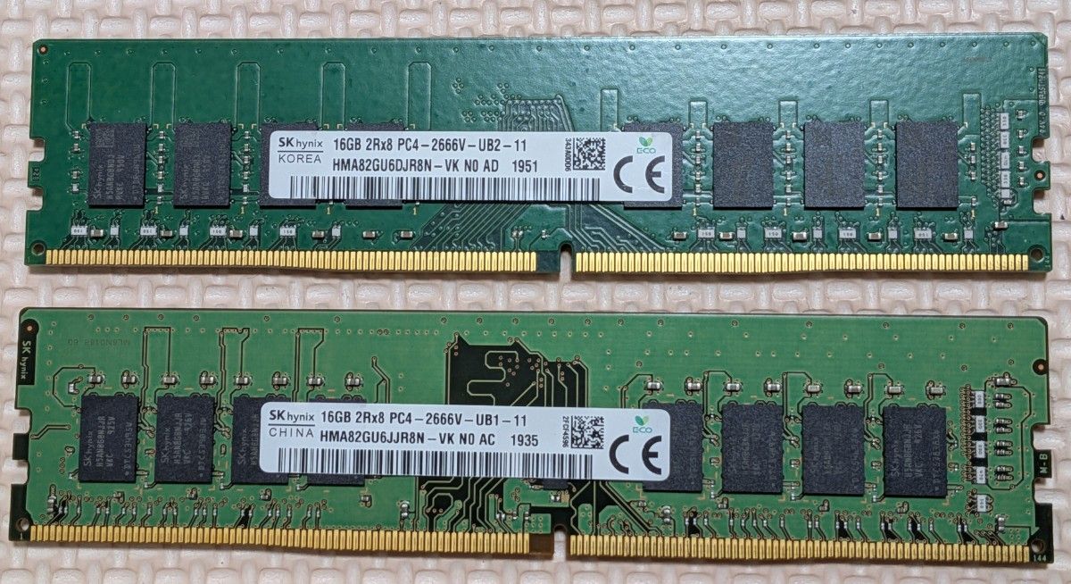 SKhynix DDR4 2666MHz 32GB（16GB×2）｜Yahoo!フリマ（旧PayPayフリマ）