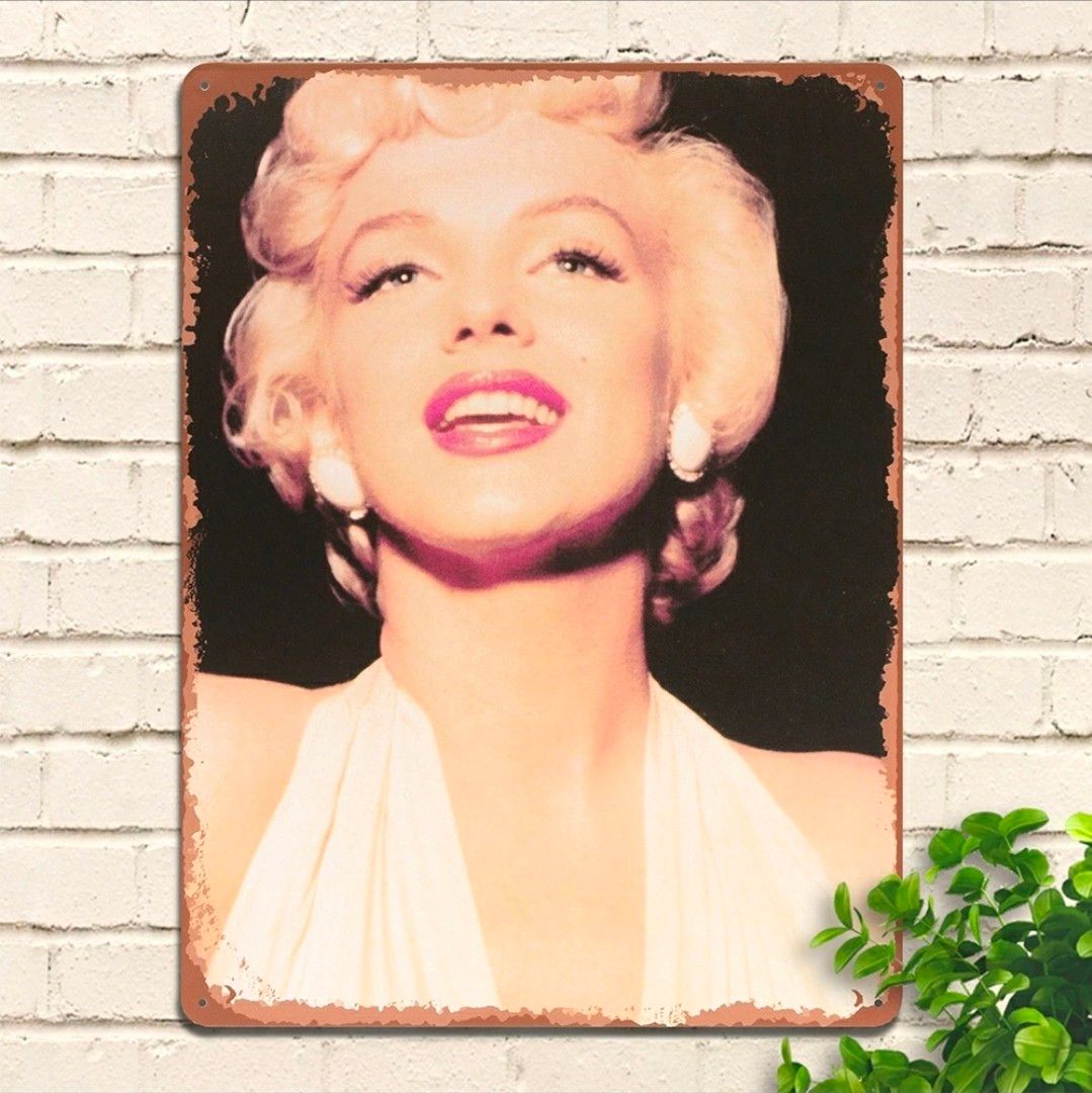 デザイン看板】マリリンモンローm ポスター絵ブリキ看板アメリカン雑貨
