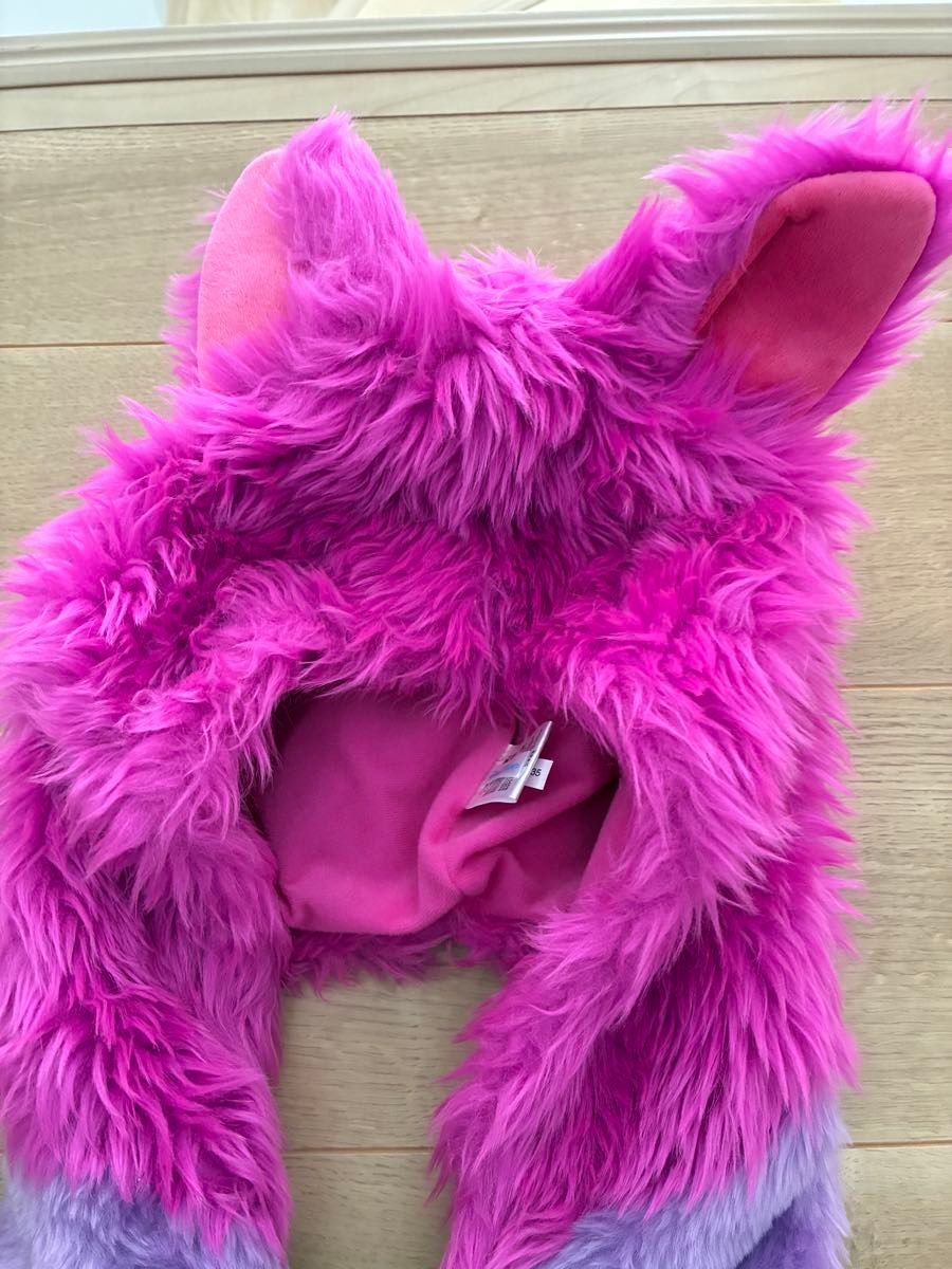 ディズニー チェシャ猫 ファンキャップ フード付きマフラー シャチ猫