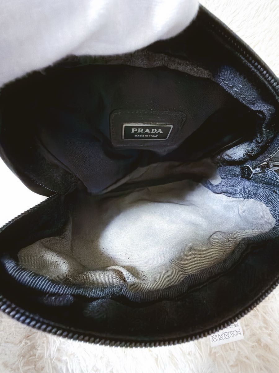 PRADA プラダ ウエストポーチ ボディバッグ 三角ロゴ ブラック｜Yahoo