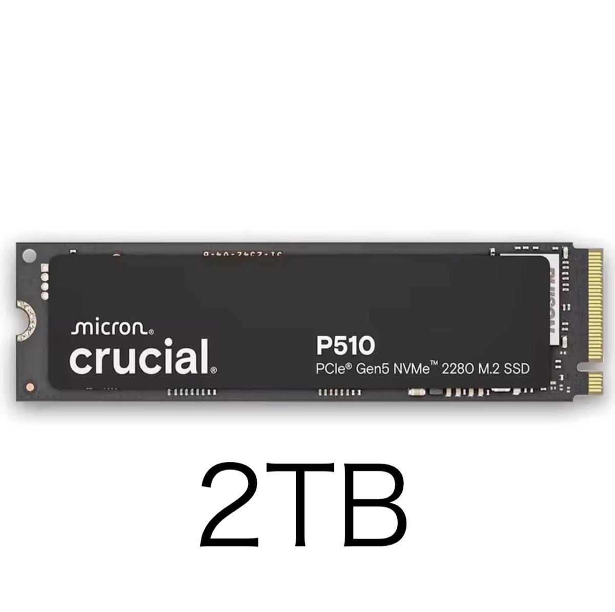 新品 未使用 micron Crucial P510 SSD 2TB PCle Gen5 NVMe 2280 M 2