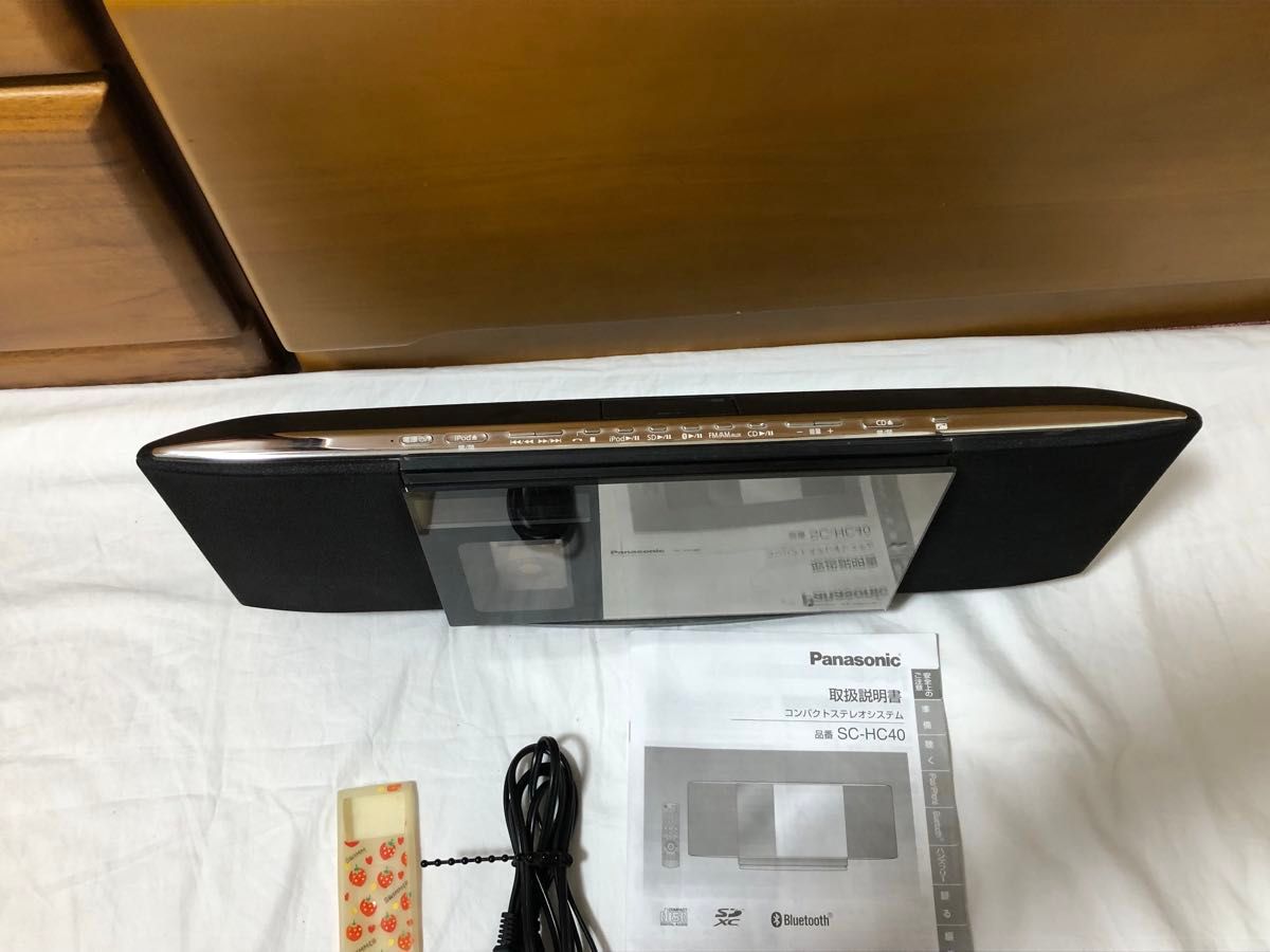 Panasonic コンパクトステレオシステム SC-HC40 旧型iPod付 Bluetooth