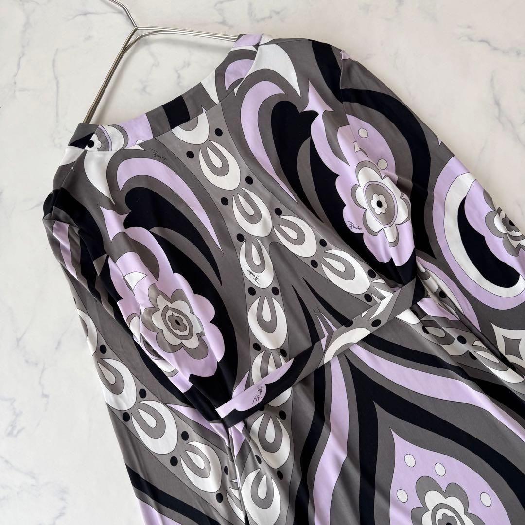 エミリオプッチ ワンピース プッチ柄 ベルテッドワンピース 花柄