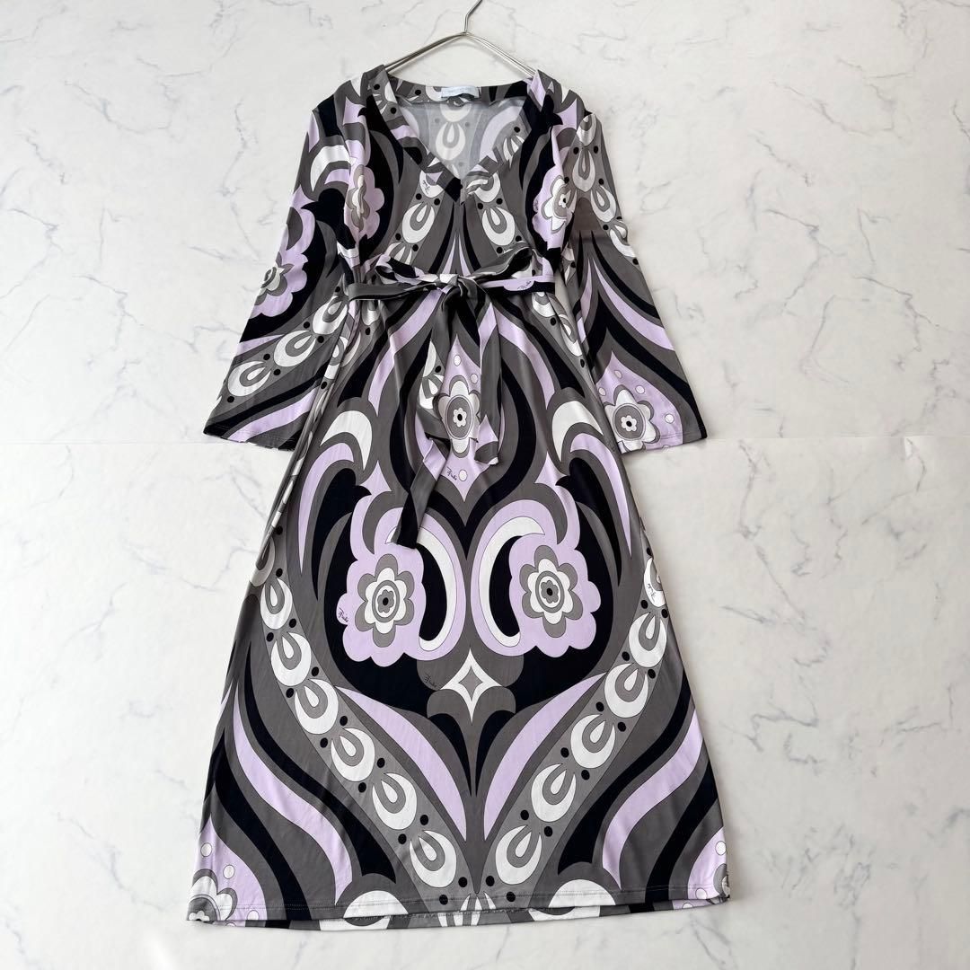 エミリオプッチ ワンピース プッチ柄 ベルテッドワンピース 花柄