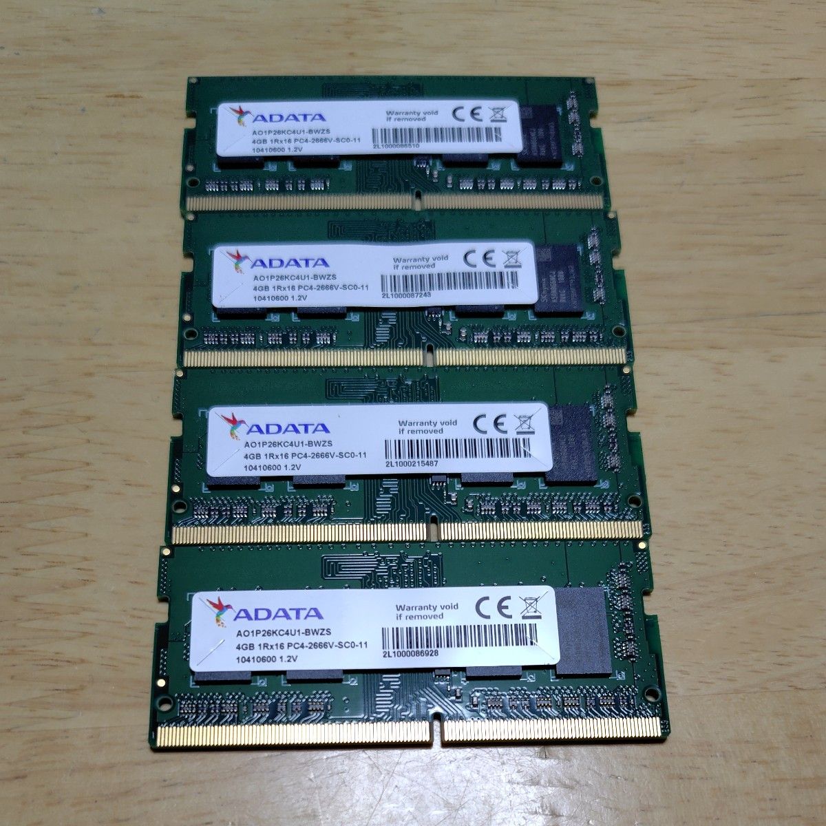 DDR4 ノートPC用メモリ 4GB×4枚セット｜Yahoo!フリマ（旧PayPayフリマ）