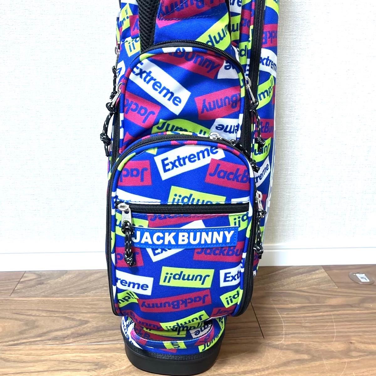 新品 パーリーゲイツ ジャックバニー ロゴ総柄 スタンドキャディバッグ