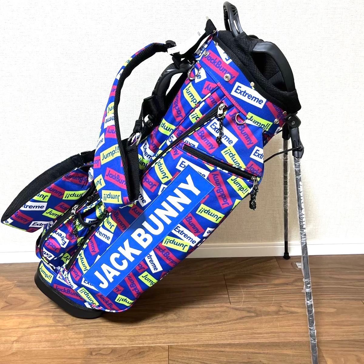 新品 パーリーゲイツ ジャックバニー ロゴ総柄 スタンドキャディバッグ