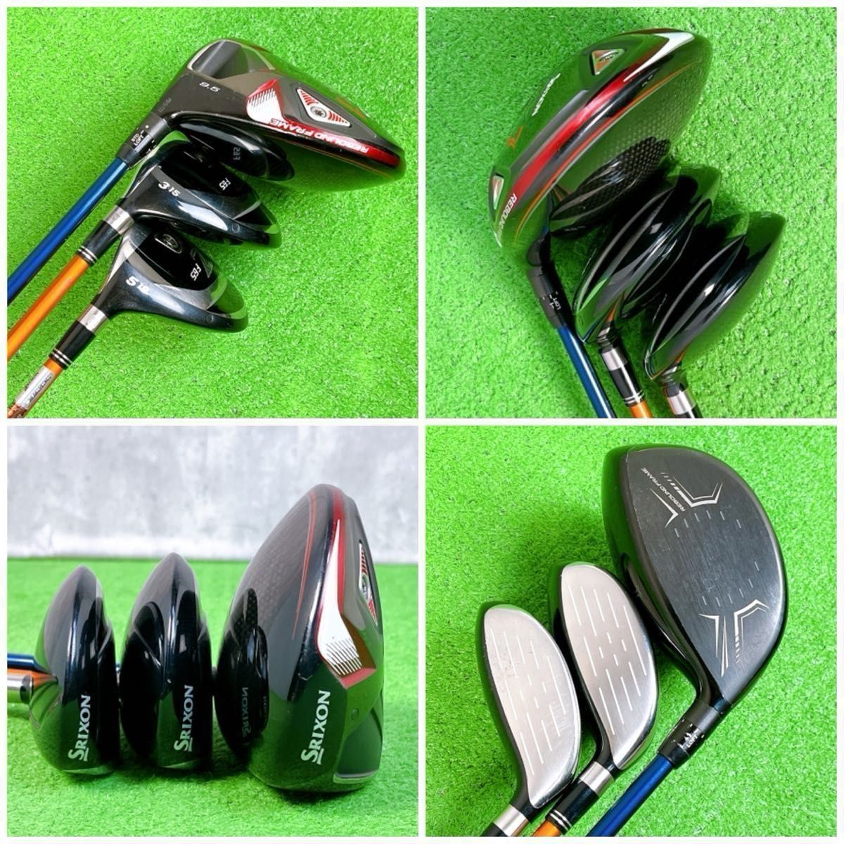 ゴルフクラブセット 赤 SRIXONケース付 15本 ゴルフクラブセット 赤