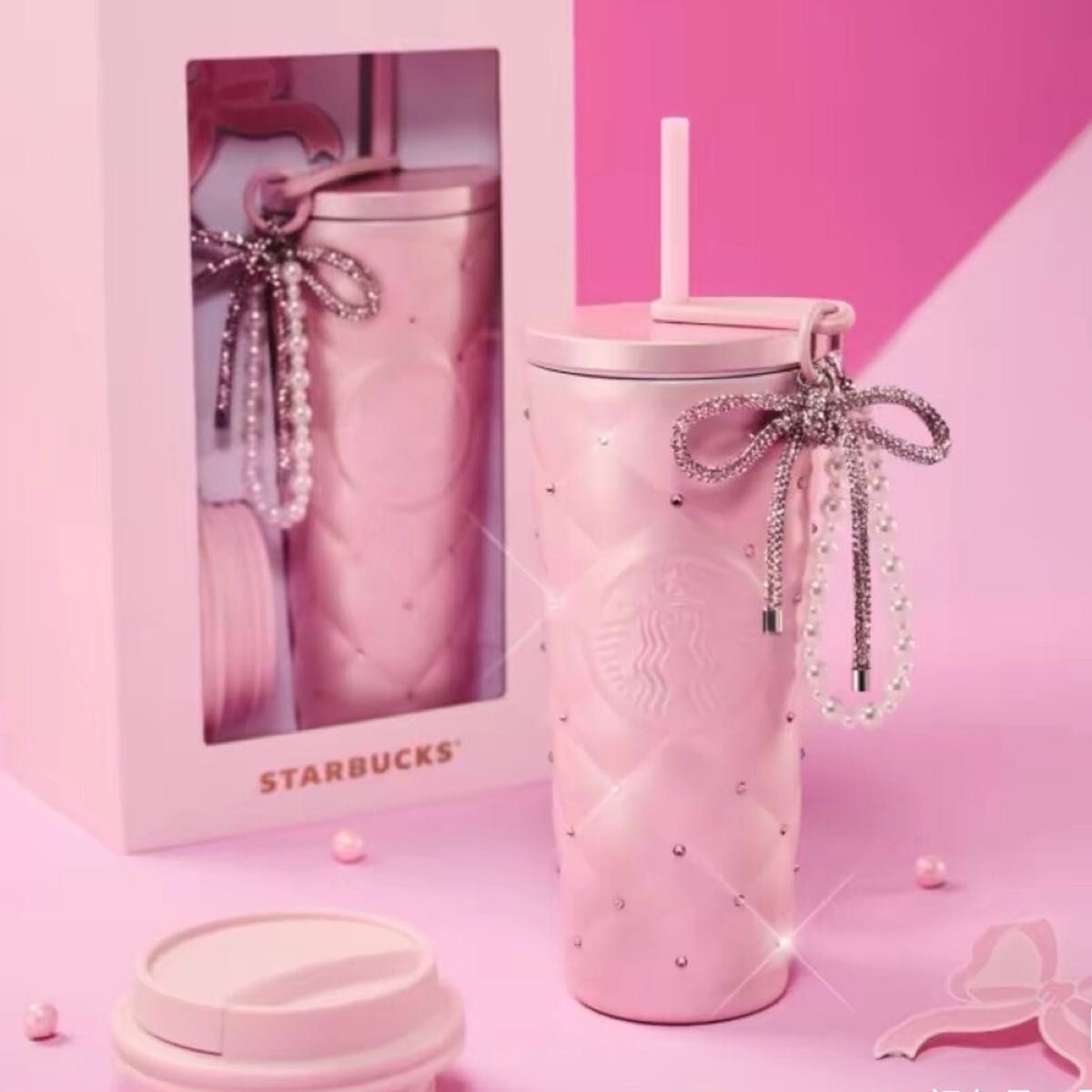 中国スターバックス ステンレスタンブラー ラインストーン